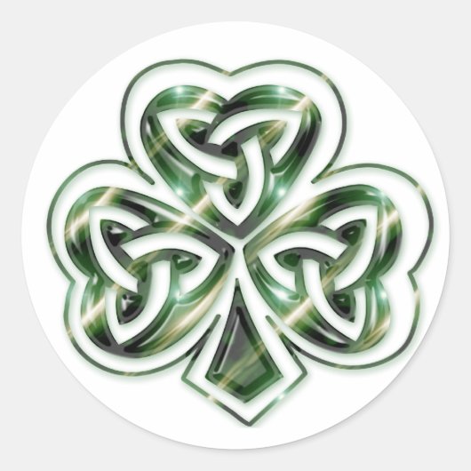Keltische Shamrock :: Groene Ruimte Design Sticker (Voorkant)