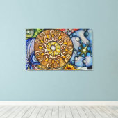 Keltische stenen canvas afdruk (Insitu (Houten vloer))