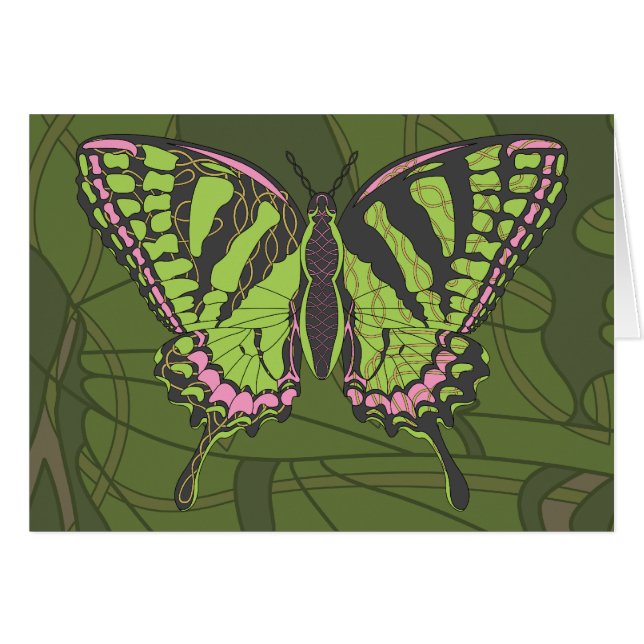 Keltische Swallowtail Kaart (Voorkant Horizontaal)