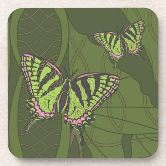 Keltische Swallowtail Vierkant Onderzetter (Voorkant)