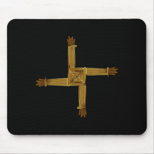 Keltische symbolen Brigid's kruis Keltische knoop Muismat