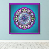 Keltische symbolische mandala canvas afdruk (Insitu (Houten vloer))