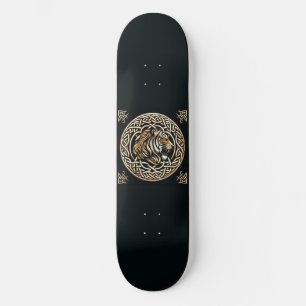 Keltische tijger met manen skateboard