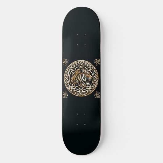 Keltische tijger met manen skateboard (Voorkant)