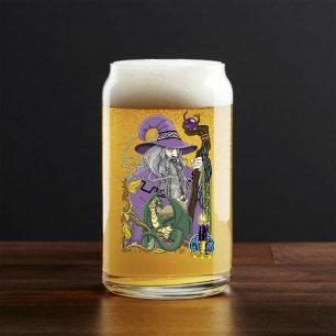 Keltische Tovenaar Draak Fantasie Paars Blikvorm Glas