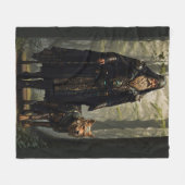 Keltische tovenaar en wolf fleece deken (Voorkant (Horizontaal))