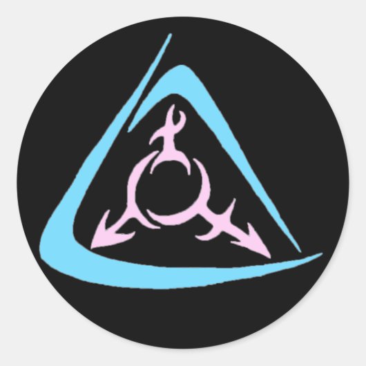 Keltische trans ronde sticker (Voorkant)