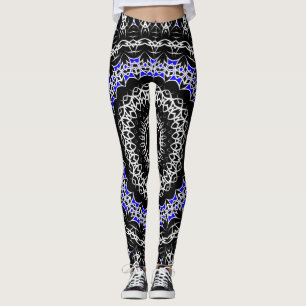 Keltische Tribale Mandala ( Blauw ) Leggings