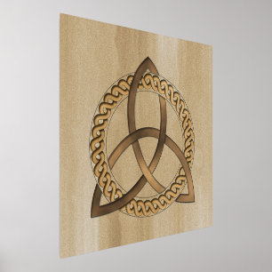 Keltische Triquetra Drie-eenheidsknoop Folieprint Folie Afdrukken