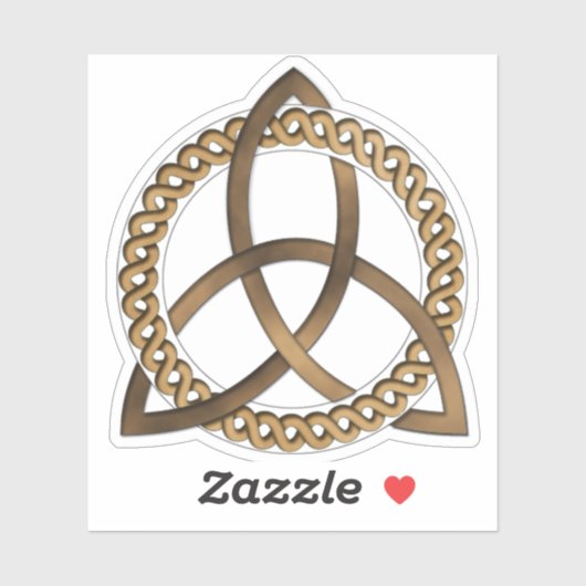 Keltische Triquetra Trinity Knot Custom-Cut Vinyl Sticker (Vel)