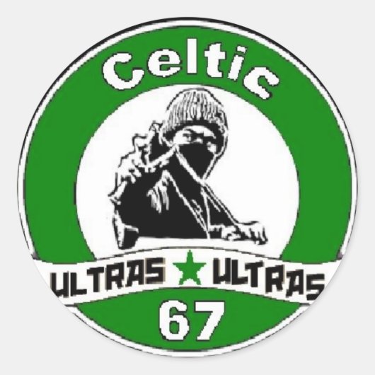 KELTISCHE ULTRA'S. RONDE STICKER (Voorkant)
