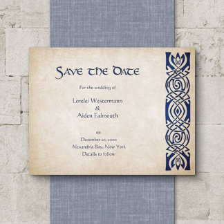 Keltische Viking Fantasy Bruiloft Save The Date