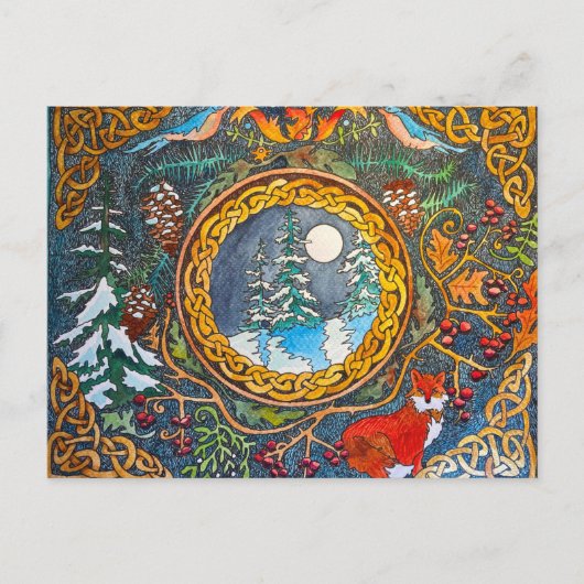 Keltische winter briefkaart (Voorkant)
