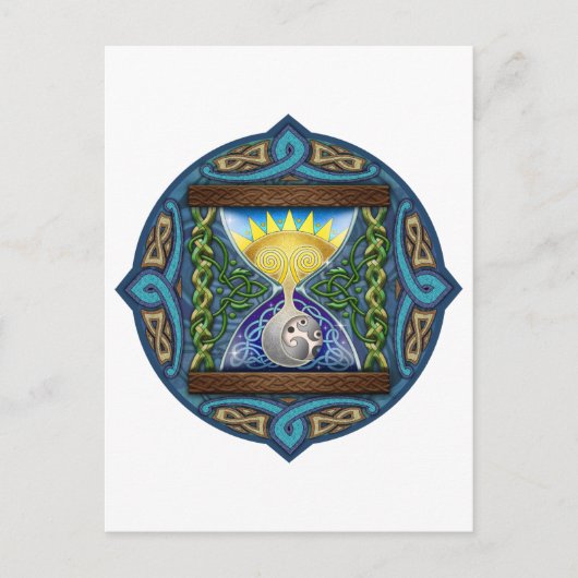 Keltische Zandloper Briefkaart (Voorkant)