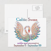 Keltische Zwaan Briefkaart (Voorkant / Achterkant)