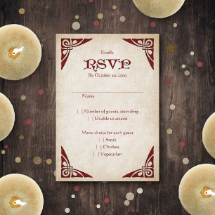 Keltische Zwaarden Trouwdag RSVP Kaartje