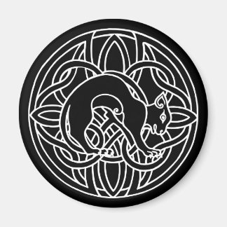 Keltisches Tribal Magische Katze Magneet