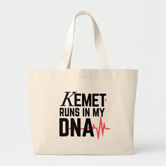 Kemet Runs in My DNA | Grote Tote Bag (Voorkant)
