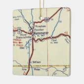 Kemmerer WY Map Keramisch Ornament (Links)