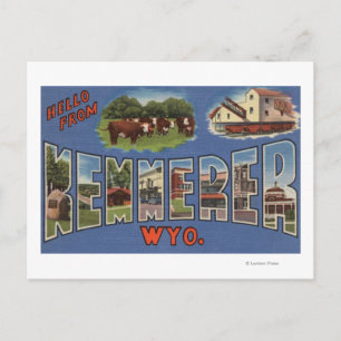 Kemmerer, Wyoming - Grote Letter-scènes Briefkaart