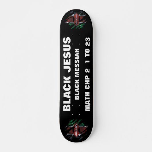 KEMYA JESUS IS ZWART. DA-skateboard Skateboard (Voorkant)
