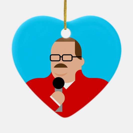 Ken Bone Kerstornament Heart Keramisch Ornament (Achterkant)