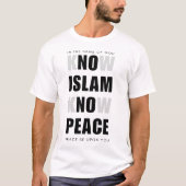 ken de islam weet vrede, islam shirt, moslim shirt (Voorkant)
