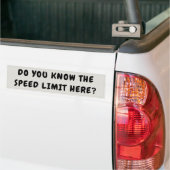 Ken de snelheidsgrens hier bumpersticker (Op Truck)