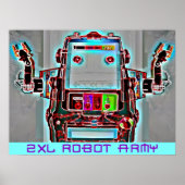 Ken Gage 2-XL Robot Army Retrowave Pop Surrealisme Poster (Voorkant)