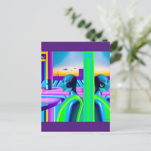 Ken Gage Toekomstig Spectrum Sci-Fi Briefkaart (Staand voorkant)