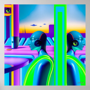 Ken Gage Toekomstig Spectrum Sci-Fi Poster