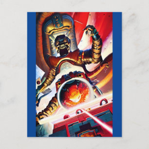 Ken Gage Vuur de Laser Kanonnen Retro Art Briefkaart