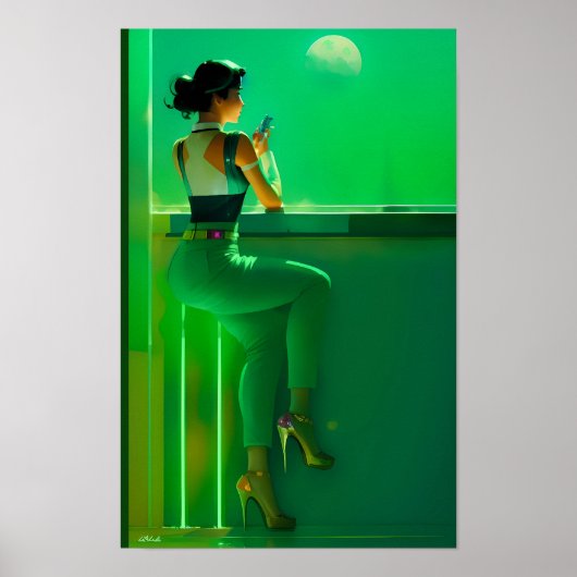 Ken Gage Waiting on the Future Science Fiction Poster (Voorkant)