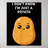 Ken geen aardappel grappige aardappel cartoon voed