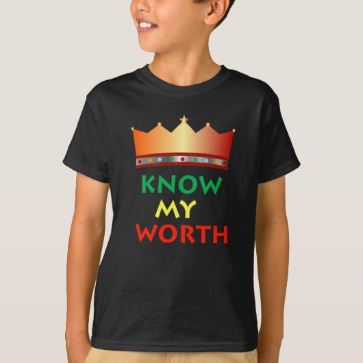 Ken het T-shirt van My Worth kind (Voorkant)