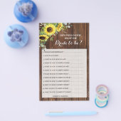 Ken je de Bride Sunflower Shower-kaart? Flyer (Enkel)