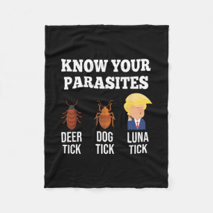 Ken je parasieten Anti-trump Grappige Teken Weerst Fleece Deken