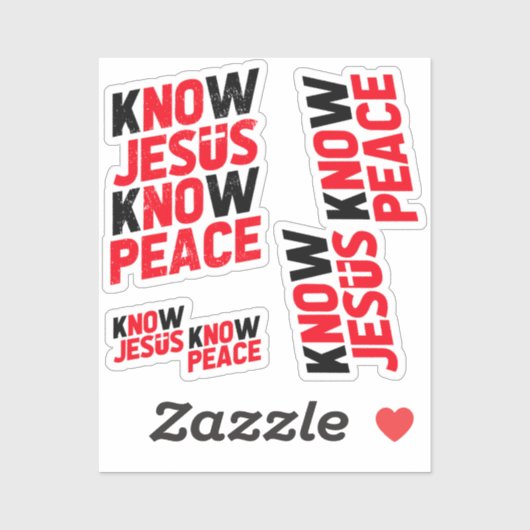 Ken Jesus Know Peace Christelijk II Sticker (Vel)