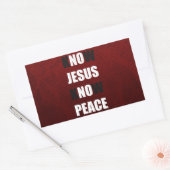 Ken Jesus Know Peace Christelijk Rechthoekige Sticker (Envelop)