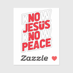 Ken Jesus Know Peace Christelijk Sticker