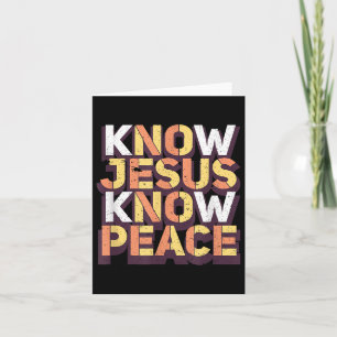 Ken Jesus Know Peace Christelijke Religieuze Match Kaart