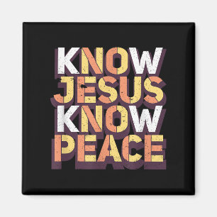 Ken Jesus Know Peace Christelijke Religieuze Match Magneet