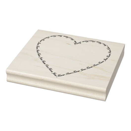 Ken Jesus Know Peace Heart lijst Art stempel (Stempel)