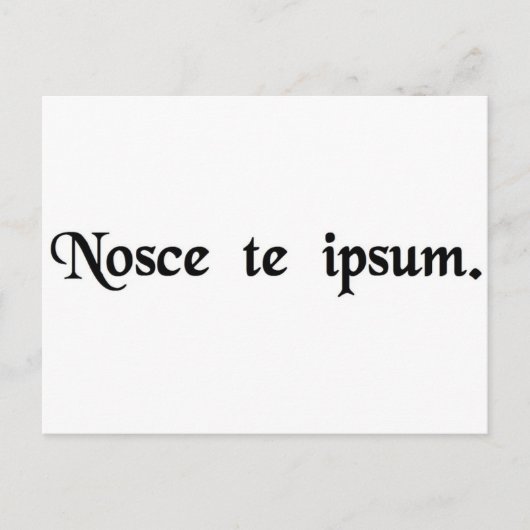 Ken jezelf. briefkaart (Voorkant)