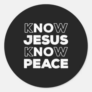 Ken Jezus Ken Vrede Christelijk Geloof Kerk Insra Ronde Sticker