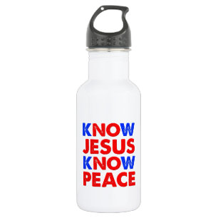 Ken Jezus Ken Vrede Christelijk Waterfles