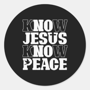 Ken Jezus Ken Vrede Religie God Kerk Christia Ronde Sticker