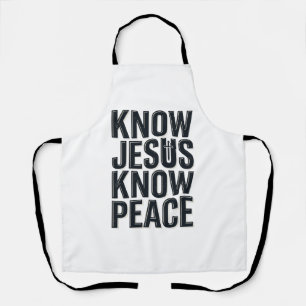 Ken Jezus Ken Vrede Vintage Christelijke Typografi Schort