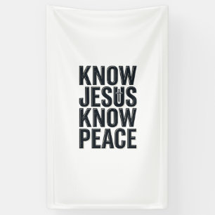 Ken Jezus Ken Vrede Vintage Christelijke Typografi Spandoek