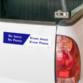 Ken Jezus, Know Peace Bumpersticker (Op Truck)